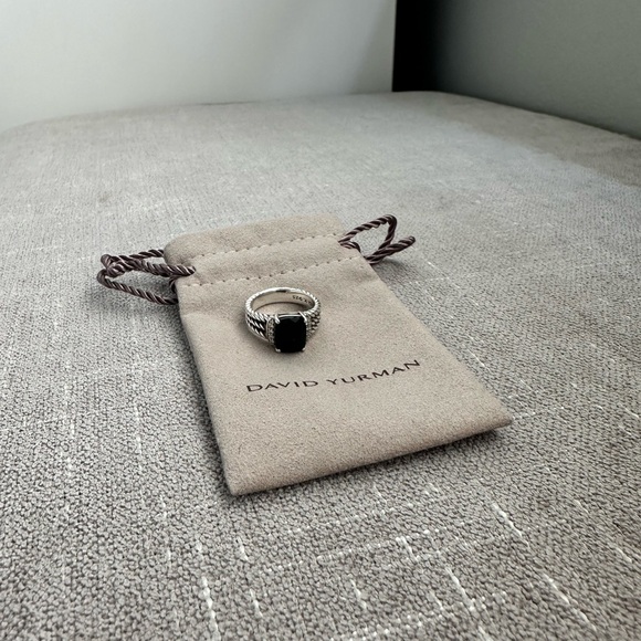 David Yurman Jewelry - David Yurman Silver Cable Ring with Black Onyx